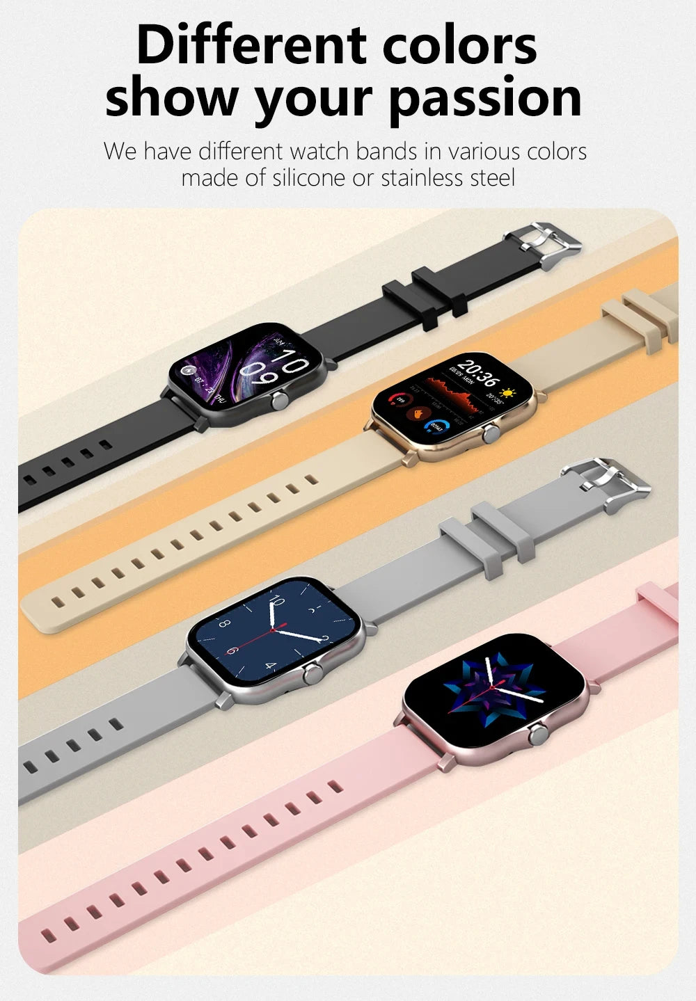 KESHUYOU Bluetooth Smartwatch with Health Monitoring