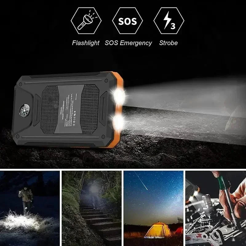10000mAh Solar Power Bank with Fast Charge