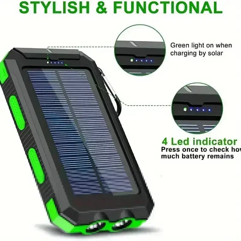 10000mAh Solar Power Bank with Fast Charge