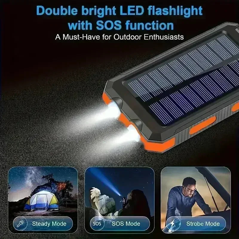 10000mAh Solar Power Bank with Fast Charge