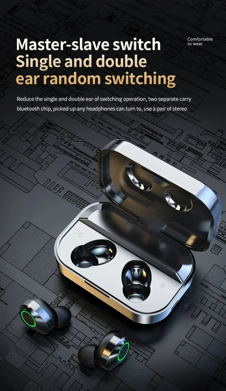 YD03 Wireless Bluetooth Sport Earbuds with Display