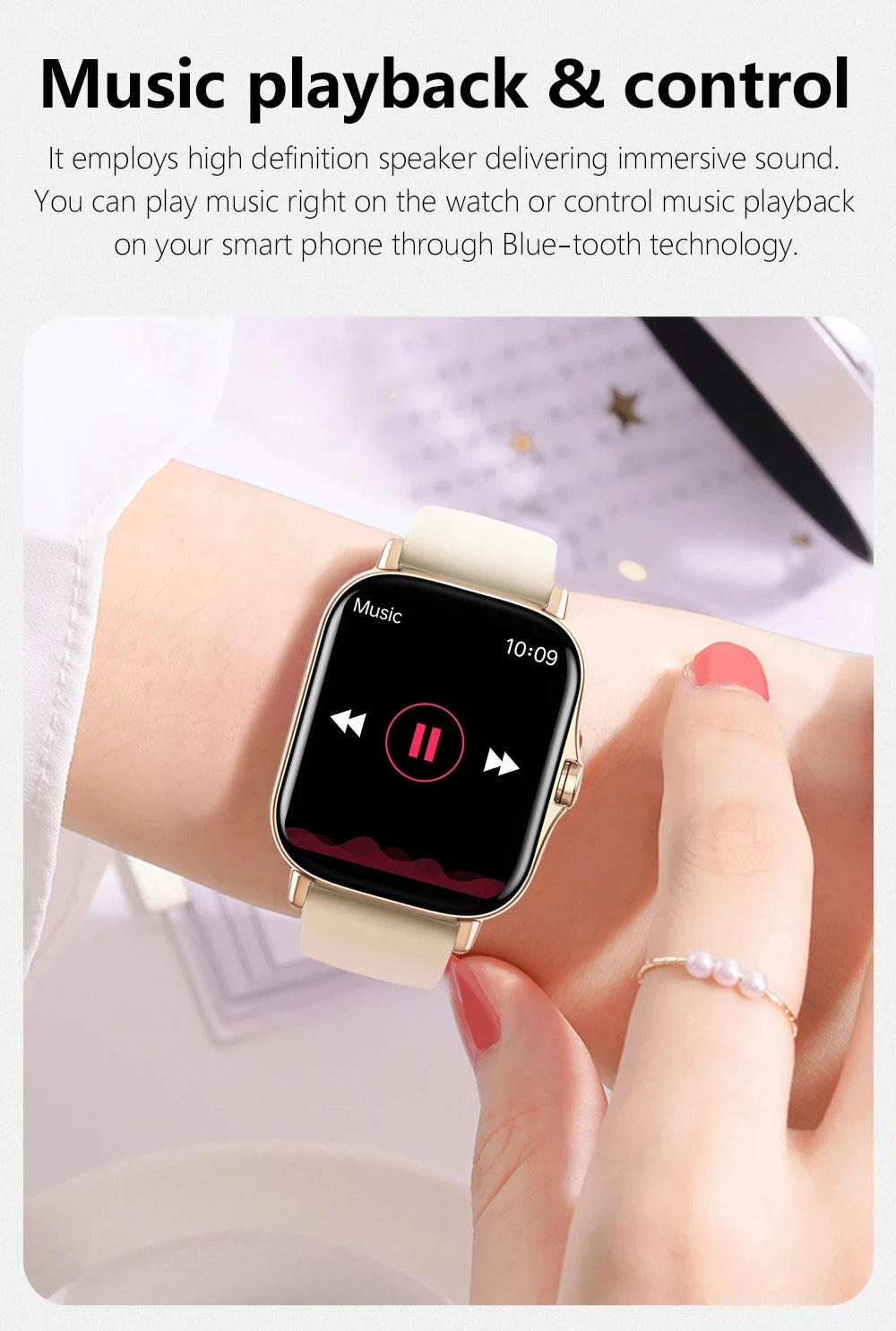 KESHUYOU Bluetooth Smartwatch with Health Monitoring
