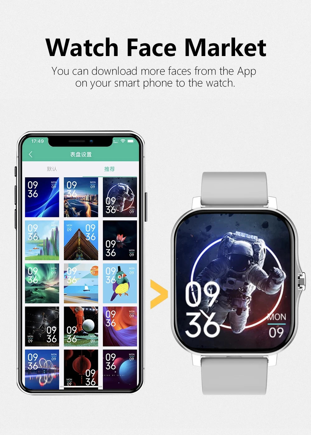 KESHUYOU Bluetooth Smartwatch with Health Monitoring