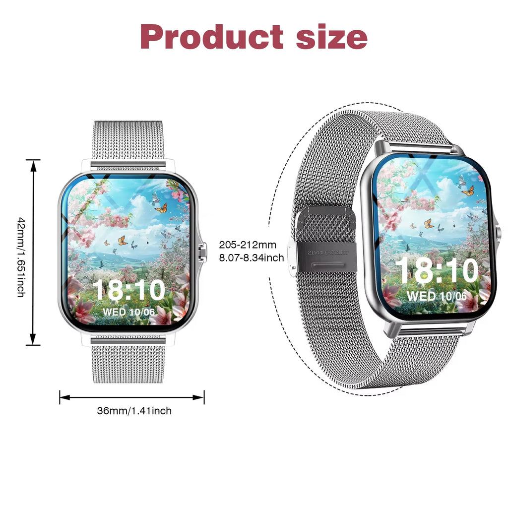 KESHUYOU Bluetooth Smartwatch with Health Monitoring