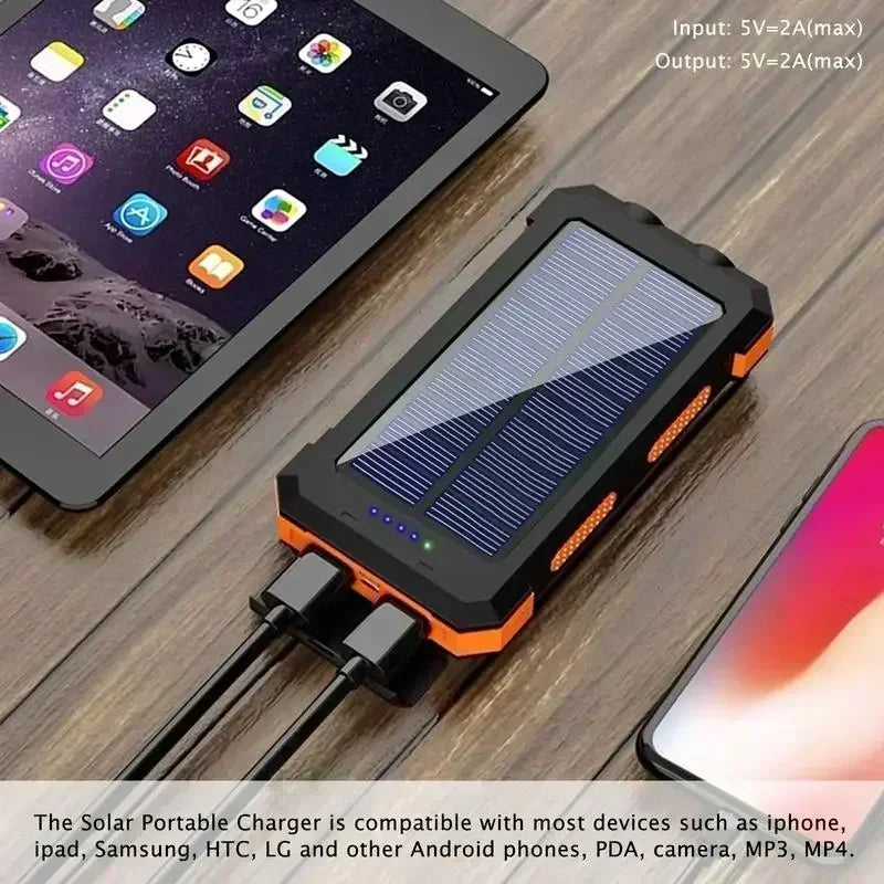10000mAh Solar Power Bank with Fast Charge
