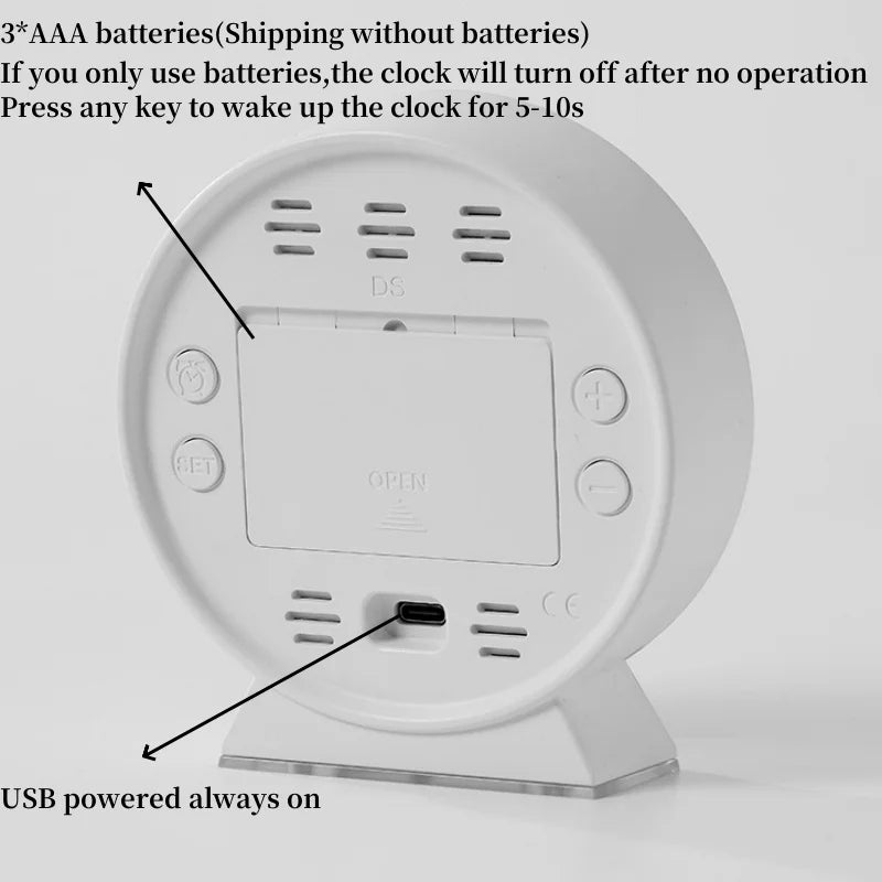 LED Digital Alarm Clock with Dual Alarms