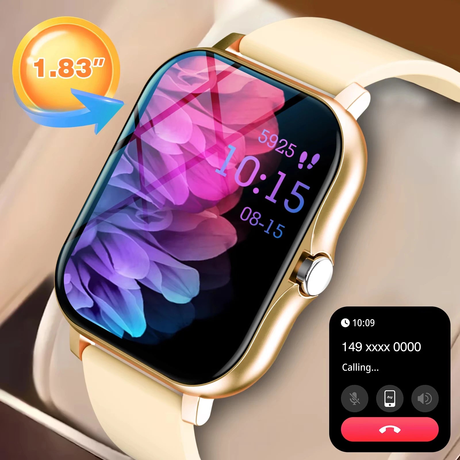 KESHUYOU Bluetooth Smartwatch with Health Monitoring