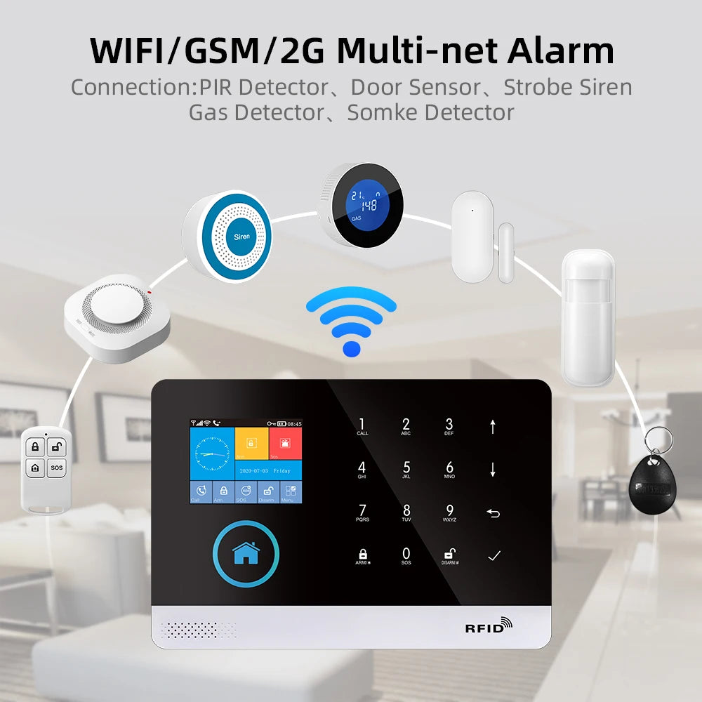 PGST 4G WiFi Home Security System with PIR