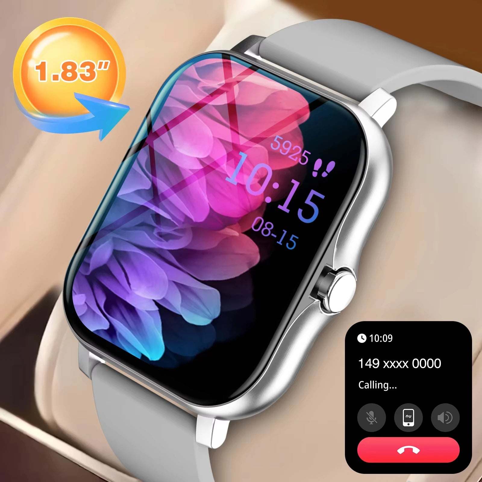 KESHUYOU Bluetooth Smartwatch with Health Monitoring