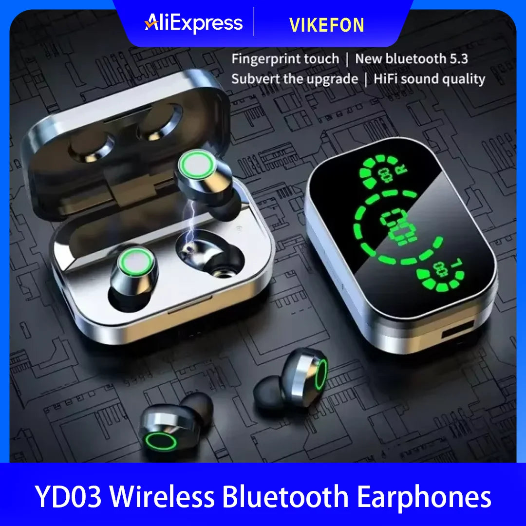 YD03 Wireless Bluetooth Sport Earbuds with Display
