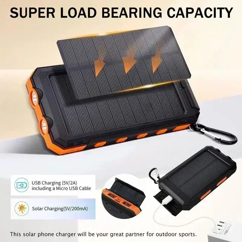 10000mAh Solar Power Bank with Fast Charge