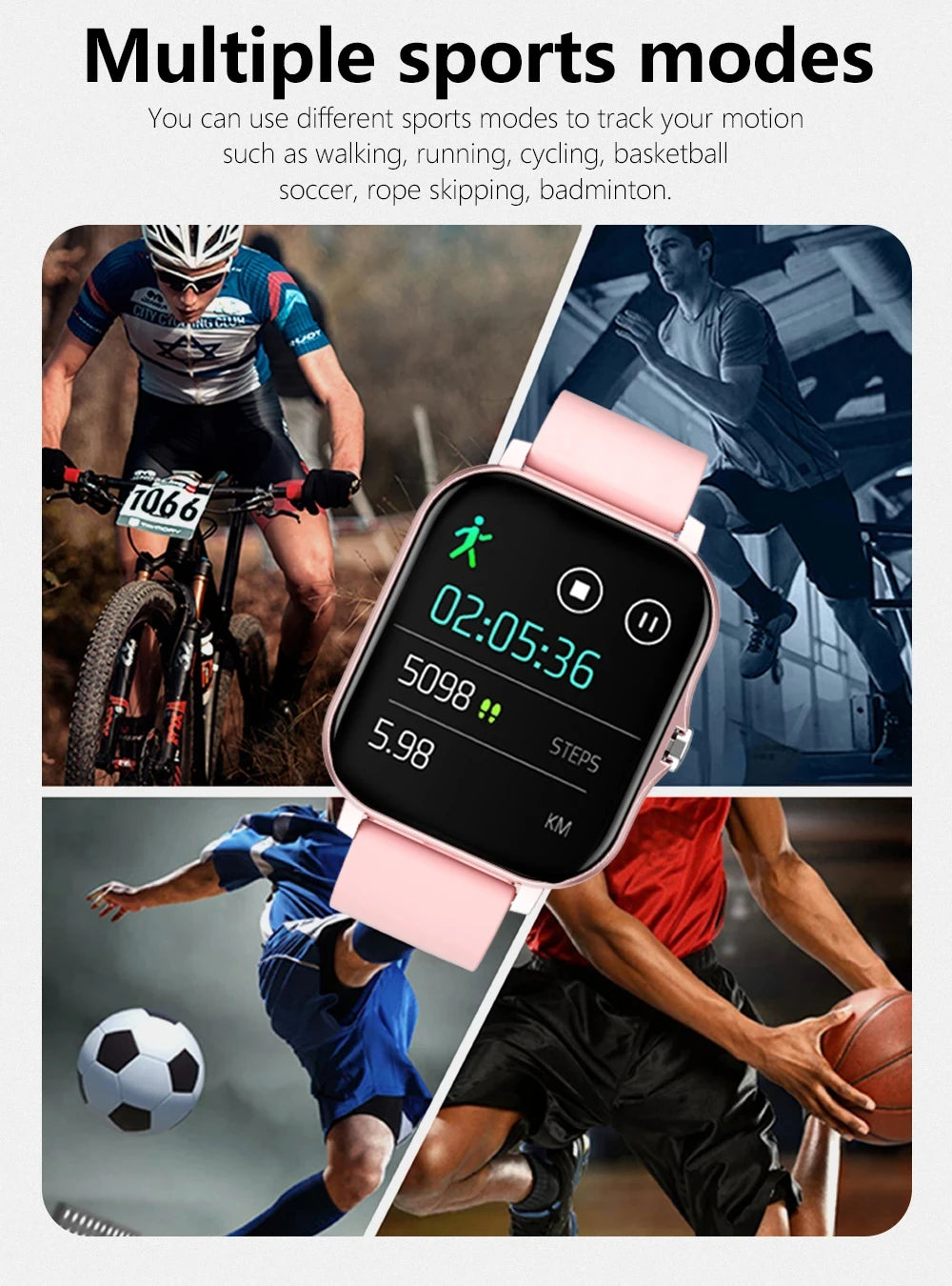 KESHUYOU Bluetooth Smartwatch with Health Monitoring