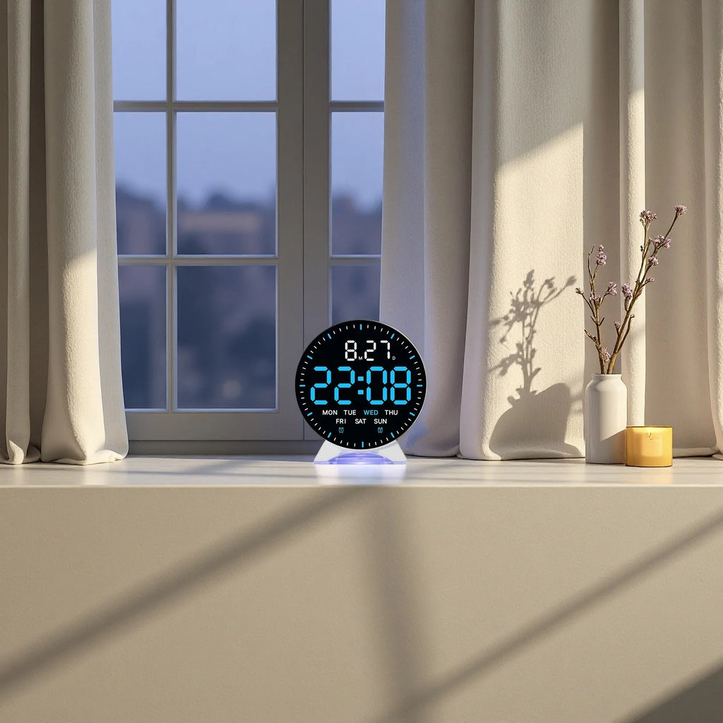 LED Digital Alarm Clock with Dual Alarms