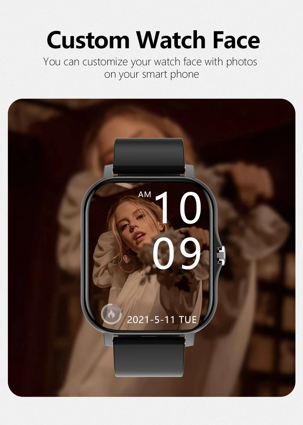 KESHUYOU Bluetooth Smartwatch with Health Monitoring