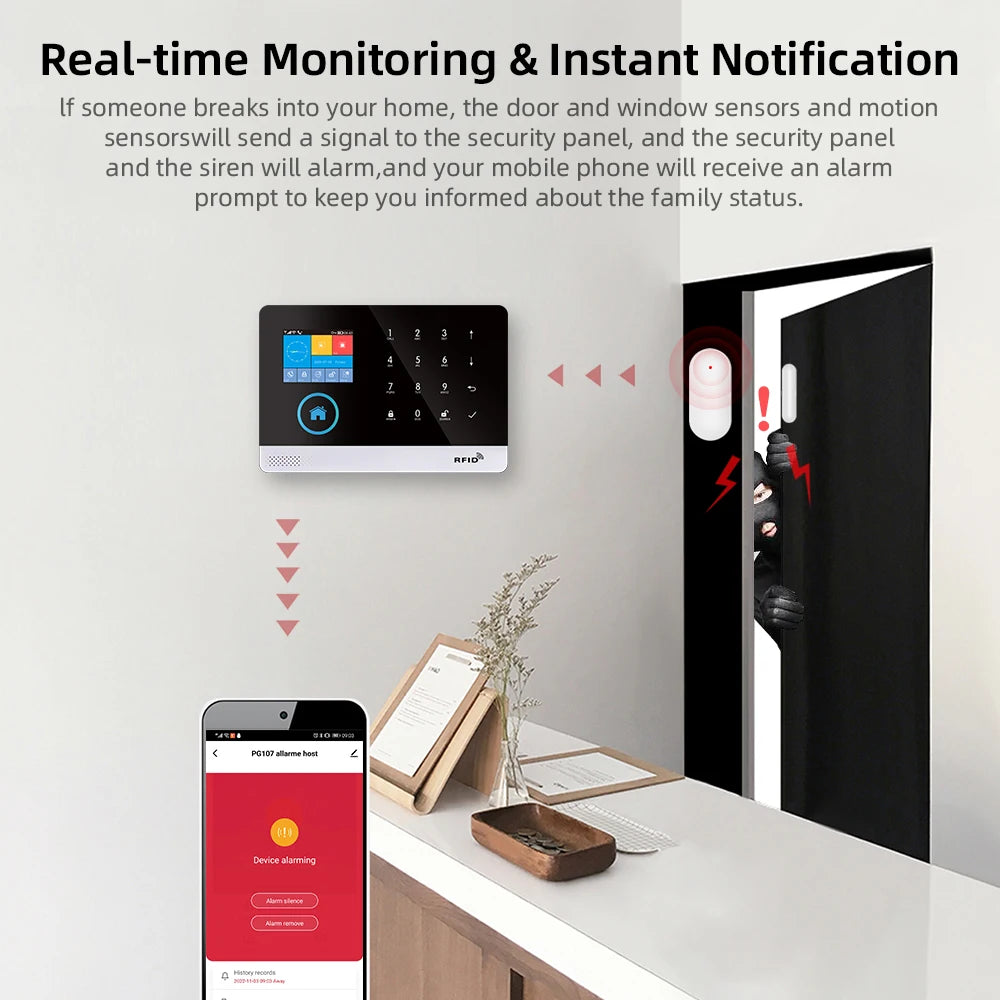 PGST 4G WiFi Home Security System with PIR