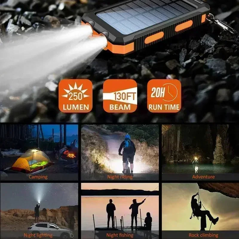 10000mAh Solar Power Bank with Fast Charge