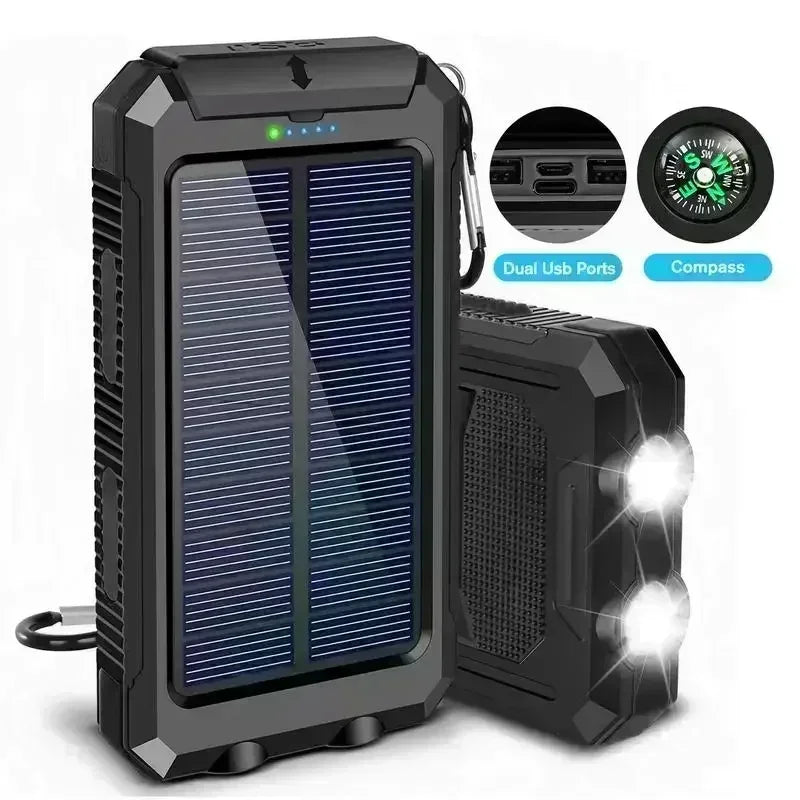10000mAh Solar Power Bank with Fast Charge